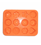 Moule 12 fleurs en silicone 21.3x16cm-687612