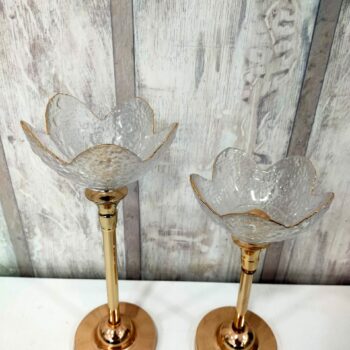 Décor en cristal avec support doré 4-40-18/19