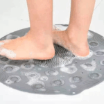 Tapis de douche antidérapants avec ventouses et trous de drainage