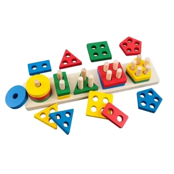 activités et jeux d'éveil en bois coloré