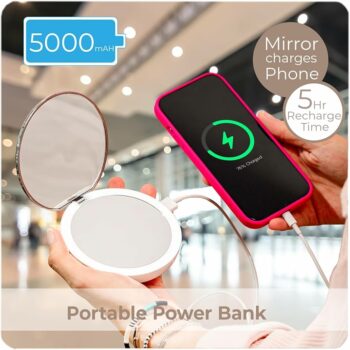 Miroir led avec powerbank