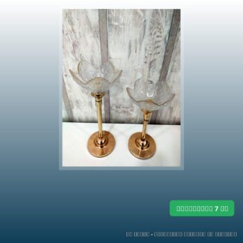 Décor en cristal avec support doré 4-40-18/19