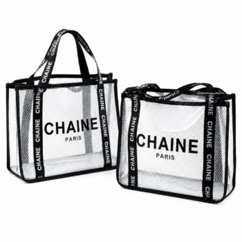Sac de shopping en maille noire