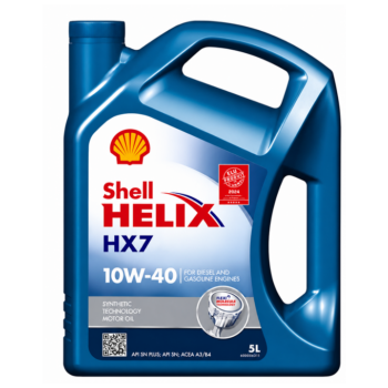 HUILE MOTEUR SHELL HELIX HX7 10W-40 SN PLUS – 5 L